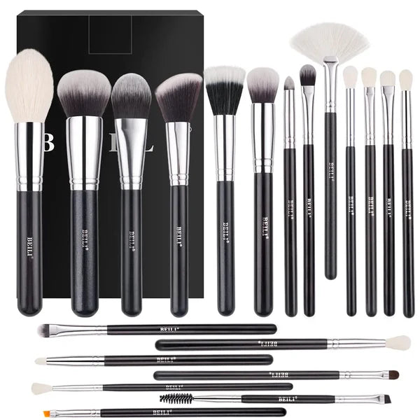 20-Piece Professional Makeup Brush Set | Complete Face & Eye Collection