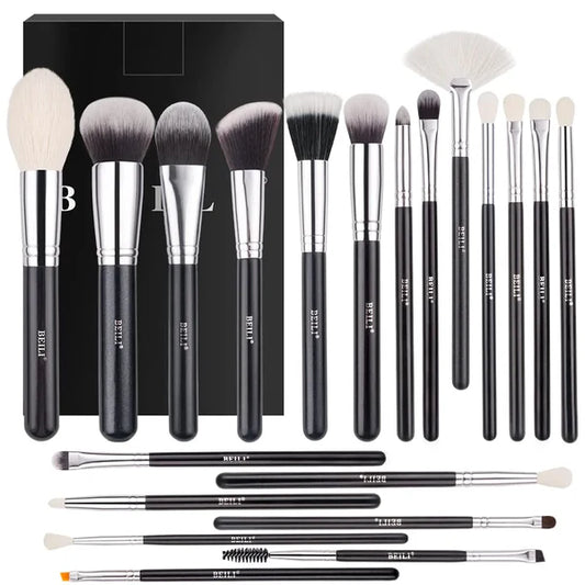 20-Piece Professional Makeup Brush Set | Complete Face & Eye Collection